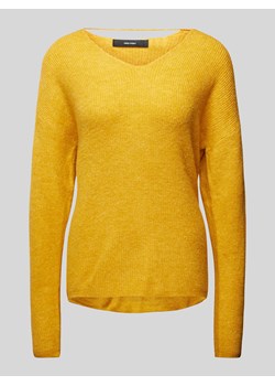 Sweter z dzianiny z fakturowanym wzorem model ‘CREWLEFILE’ ze sklepu Peek&Cloppenburg  w kategorii Swetry damskie - zdjęcie 170530801