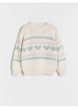 Reserved - Sweter z ozdobnym splotem - wielobarwny ze sklepu Reserved w kategorii Swetry dziewczęce - zdjęcie 170531910