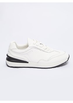Sneakersy męskie ze skóry naturalnej białe NN174288 101 ze sklepu Big Star w kategorii Buty sportowe męskie - zdjęcie 170535431