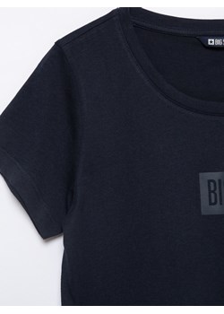 Koszulka damska z logo BIG STAR na piersi granatowa Avalyntia 403 ze sklepu Big Star w kategorii Bluzki damskie - zdjęcie 170535483