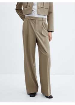 Mango Spodnie materiałowe Dakota 67064073 Beżowy Wide Leg ze sklepu MODIVO w kategorii Spodnie damskie - zdjęcie 170543893