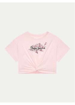 Pepe Jeans T-Shirt Quindara PG503076 Różowy Regular Fit ze sklepu MODIVO w kategorii Bluzki dziewczęce - zdjęcie 170544004