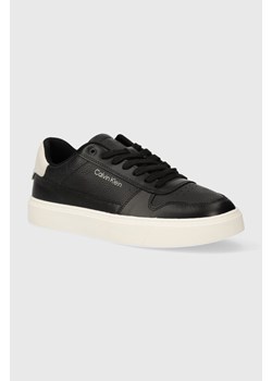 Calvin Klein sneakersy skórzane LOW TOP LACE UP BSKT kolor czarny HM0HM01254 ze sklepu ANSWEAR.com w kategorii Buty sportowe męskie - zdjęcie 170544702