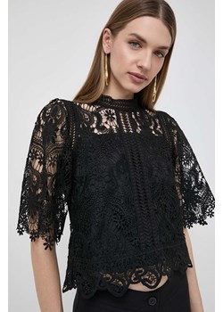 Morgan bluzka damska kolor czarny gładka ze sklepu ANSWEAR.com w kategorii Bluzki damskie - zdjęcie 170544841