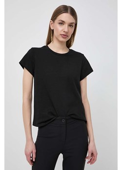 Twinset t-shirt bawełniany damski kolor czarny ze sklepu ANSWEAR.com w kategorii Bluzki damskie - zdjęcie 170545011