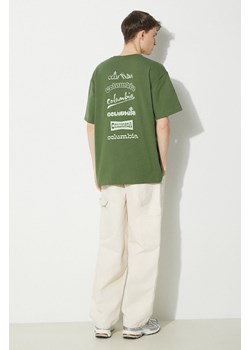 Columbia t-shirt Burnt Lake męski kolor zielony z nadrukiem 2071711 ze sklepu ANSWEAR.com w kategorii T-shirty męskie - zdjęcie 170545182