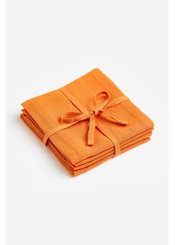 H & M - Bawełniana serwetka 4-pak - Pomarańczowy ze sklepu H&M w kategorii Tekstylia kuchenne - zdjęcie 170550422