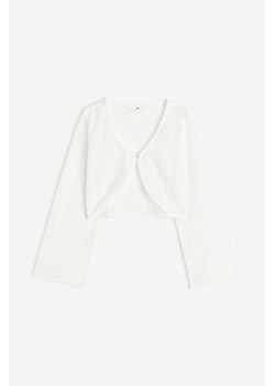 H & M - Kardigan o wyglądzie szydełkowej robótki - Biały ze sklepu H&M w kategorii Swetry dziewczęce - zdjęcie 170550430