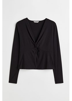 H & M - H & M+ Koszulka z węzłem - Czarny ze sklepu H&M w kategorii Bluzki damskie - zdjęcie 170550520