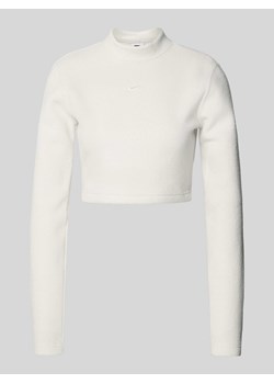 Bluzka krótka z długim rękawem i wyhaftowanym logo ze sklepu Peek&Cloppenburg  w kategorii Bluzki damskie - zdjęcie 170550694