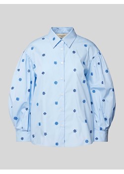 Bluzka z kwiatowymi haftami model ‘VILLAR’ ze sklepu Peek&Cloppenburg  w kategorii Koszule damskie - zdjęcie 170550971