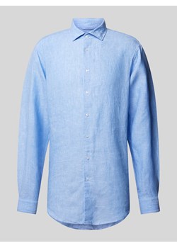 Koszula lniana o kroju regular fit z kołnierzykiem typu kent ze sklepu Peek&Cloppenburg  w kategorii Koszule męskie - zdjęcie 170551090