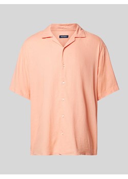 Koszula casualowa o kroju tailored fit z kołnierzem z połami ze sklepu Peek&Cloppenburg  w kategorii Koszule męskie - zdjęcie 170551560