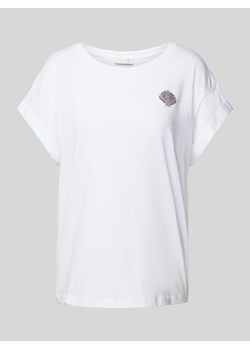 T-shirt z obszyciem z kamieni stras ze sklepu Peek&Cloppenburg  w kategorii Bluzki damskie - zdjęcie 170551563
