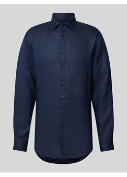 Koszula lniana o kroju regular fit z kołnierzykiem typu kent ze sklepu Peek&Cloppenburg  w kategorii Koszule męskie - zdjęcie 170551814