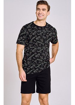 Bawełniana piżama męska Dean 3185, Kolor czarny-wzór, Rozmiar S, Taro ze sklepu Primodo w kategorii Piżamy męskie - zdjęcie 170552450