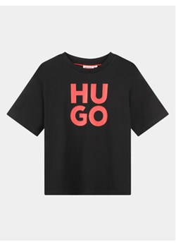 Hugo T-Shirt G00008 D Czarny Regular Fit ze sklepu MODIVO w kategorii Bluzki dziewczęce - zdjęcie 170553982