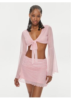 Juicy Couture Bluzka JCWCT23326 Różowy Slim Fit ze sklepu MODIVO w kategorii Bluzki damskie - zdjęcie 170554140