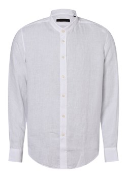 Drykorn Lniana koszula męska Mężczyźni Regular Fit len biały jednolity stójka ze sklepu vangraaf w kategorii Koszule męskie - zdjęcie 170555110