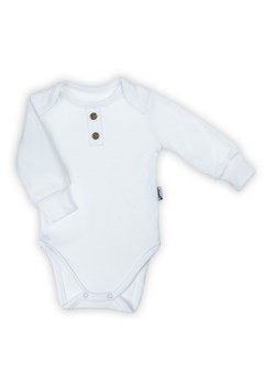 Body polo bawełniane niemowlęce z długim rękawem białe ze sklepu 5.10.15 w kategorii Body niemowlęce - zdjęcie 170556053