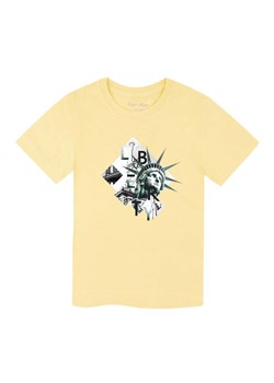 Zółty t-shirt chłopięcy z bawełny Tup Tup Statua Wolności ze sklepu 5.10.15 w kategorii T-shirty chłopięce - zdjęcie 170556080