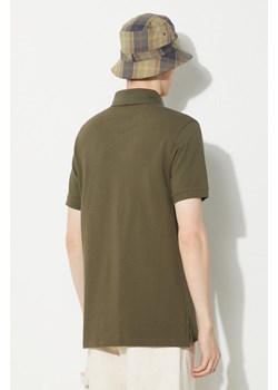 Barbour polo bawełniane Tartan Pique Polo kolor zielony z aplikacją MML0012 ze sklepu PRM w kategorii T-shirty męskie - zdjęcie 170560362