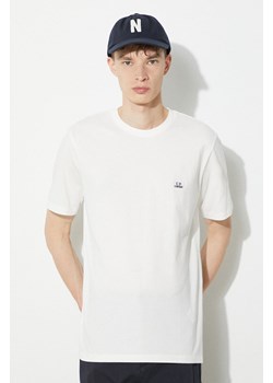 C.P. Company t-shirt bawełniany Jersey Logo męski kolor biały z aplikacją 16CMTS068A005100W ze sklepu PRM w kategorii T-shirty męskie - zdjęcie 170560420