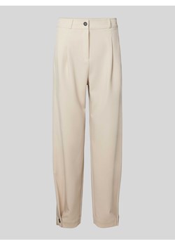 Spodnie materiałowe o kroju regular fit ze szlufkami na pasek ze sklepu Peek&Cloppenburg  w kategorii Spodnie damskie - zdjęcie 170563142