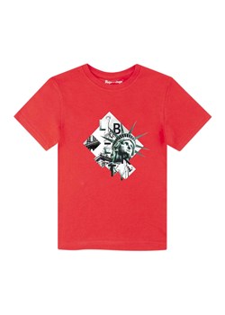Czerwony t-shirt dla chłopca z bawełny Tup Tup Statua Wolności ze sklepu 5.10.15 w kategorii T-shirty chłopięce - zdjęcie 170564121