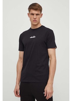 Ellesse t-shirt bawełniany Ollio Tee męski kolor czarny z nadrukiem SHP16463 ze sklepu ANSWEAR.com w kategorii T-shirty męskie - zdjęcie 170567421