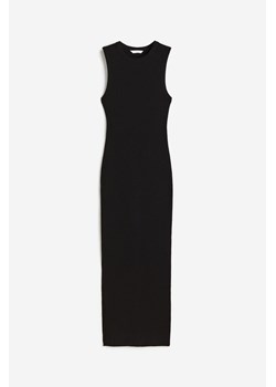 H & M - Sukienka z dżerseju w prążki - Czarny ze sklepu H&M w kategorii Sukienki - zdjęcie 170568640
