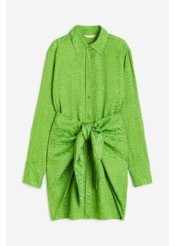 H & M - Szmizjerka z wiązaniem - Zielony ze sklepu H&M w kategorii Sukienki - zdjęcie 170568650