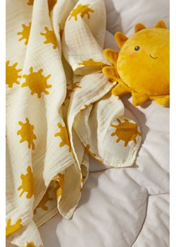H & M - Kocyk niemowlęcy z muślinu - Żółty ze sklepu H&M w kategorii Kocyki dziecięce - zdjęcie 170568713