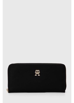 Tommy Hilfiger portfel damski kolor czarny ze sklepu ANSWEAR.com w kategorii Portfele damskie - zdjęcie 170571493