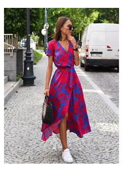 Sukienka Ines malinowo-kobaltowa ze sklepu forseti.net.pl w kategorii Sukienki - zdjęcie 170576020