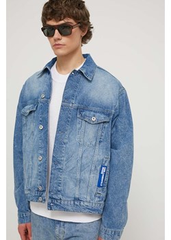 Karl Lagerfeld Jeans kurtka jeansowa męska kolor niebieski przejściowa oversize ze sklepu ANSWEAR.com w kategorii Kurtki męskie - zdjęcie 170578473