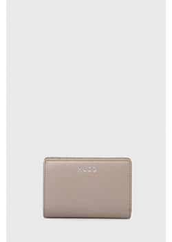 HUGO portfel damski kolor beżowy 50516918 ze sklepu ANSWEAR.com w kategorii Portfele damskie - zdjęcie 170578791