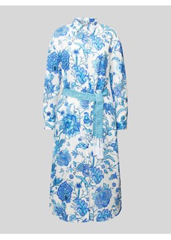 Sukienka koszulowa z kwiatowym wzorem i wiązanym paskiem ze sklepu Peek&Cloppenburg  w kategorii Sukienki - zdjęcie 170581433