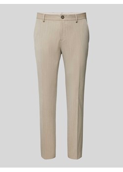 Spodnie do garnituru o kroju slim fit ze wzorem w paski model ‘PETER’ ze sklepu Peek&Cloppenburg  w kategorii Spodnie męskie - zdjęcie 170581710