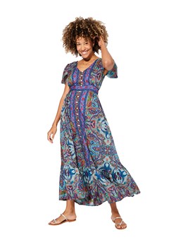 Aller Simplement Sukienka w kolorze niebieskim ze wzorem ze sklepu Limango Polska w kategorii Sukienki - zdjęcie 170582762