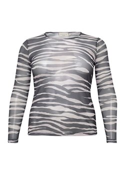 KAFFE curve Koszulka &quot;Meshu&quot; w kolorze czarno-białym ze sklepu Limango Polska w kategorii Bluzki damskie - zdjęcie 170583491