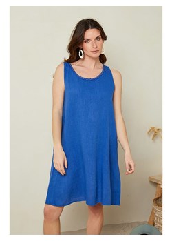 Le Monde du Lin Lniana sukienka w kolorze niebieskim ze sklepu Limango Polska w kategorii Sukienki - zdjęcie 170584510