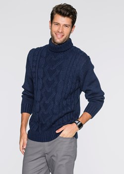 Sweter z golfem, w warkocze ze sklepu bonprix w kategorii Swetry męskie - zdjęcie 170589212
