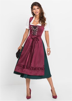 Sukienka ludowa z haftowanym fartuchem z satyny (2 części) ze sklepu bonprix w kategorii Sukienki - zdjęcie 170589580