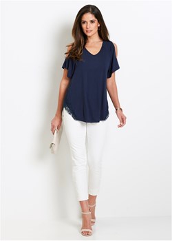 Shirt z wycięciami na ramionach ze sklepu bonprix w kategorii Bluzki damskie - zdjęcie 170590002