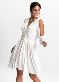 Sukienka z dżerseju z wycięciami i koronką ze sklepu bonprix w kategorii Sukienki - zdjęcie 170590081