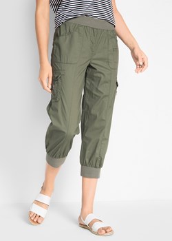 "Spodnie ""bojówki"" 3/4 z wygodnym paskiem" ze sklepu bonprix w kategorii Spodnie damskie - zdjęcie 170590173
