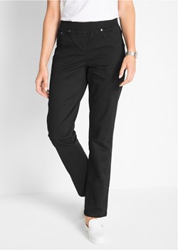 Spodnie Straight, Mid Waist, pasek w prążek ze sklepu bonprix w kategorii Spodnie damskie - zdjęcie 170590233
