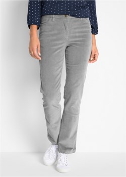 Spodnie sztruksowe ze stretchem Straight ze sklepu bonprix w kategorii Spodnie damskie - zdjęcie 170590253