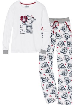 Piżama z aplikacją z flaneli ze sklepu bonprix w kategorii Piżamy damskie - zdjęcie 170590543